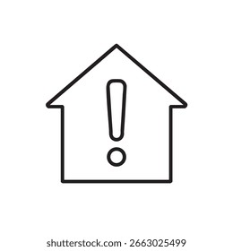 Warning Line Editable Icons Design Vector Illustration Clipart