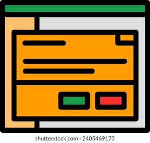 Warning Line Filled Vector Icon Design