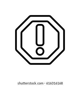 Warning line icon