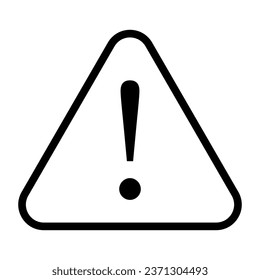 Warning line icon. Attention sign. Vector illustration isolated on white background
