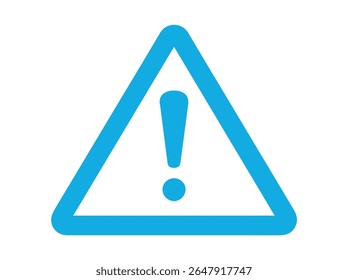 Ícone de linha de aviso. Sinal de atenção Ilustração vetorial isolada no plano de fundo branco. triângulo de aviso com ponto de exclamação. colorindo Ícone de Triângulo de Aviso com Exclamação. 