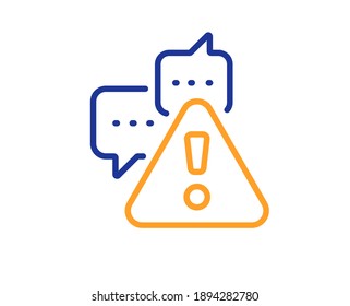 Icono de línea de advertencia. Señal del triángulo de atención. Símbolo de alerta de precaución. Elemento de diseño de calidad. Icono de advertencia de estilo de línea. Trazo editable. Vector