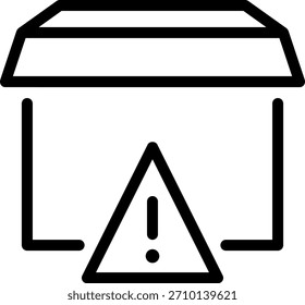 Vector de ilustración de icono de línea de advertencia