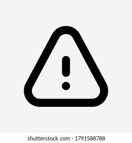 Warning Line Icon - Vector Illustration
