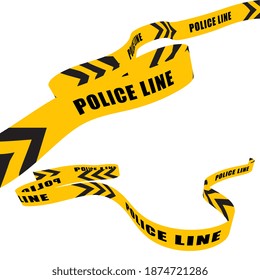 Warning Line police vector design ilustration template