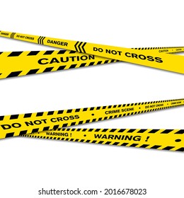 Warning Line police vector design ilustration template