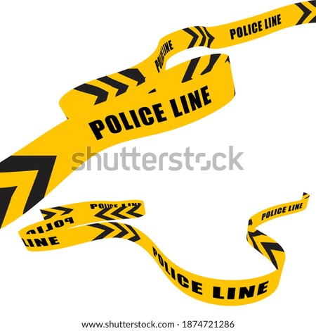 Warning Line police vector design ilustration template