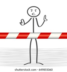 Warning line - prohibition