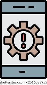 Warning Line Vector Icon Design