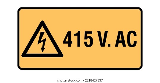 Warning Live Parts Enclosed - High voltage Electricity Warning sign, triangle - International Warning Signs - Caution Signs - Hazard Landscape vector sign eps