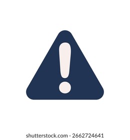Ilustración de icono de logotipo de advertencia plana