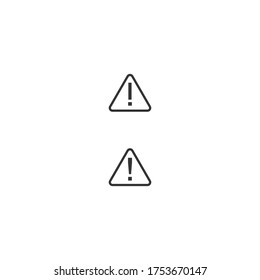 Warning logo, Prohibition, Exclamation mark beware icon template illustration