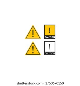Logotipo de advertencia, Prohibición, signo de exclamación, tenga cuidado con la ilustración de la plantilla de icono