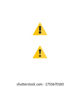 Warning logo, Prohibition, Exclamation mark beware icon template illustration
