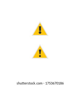 Warning logo, Prohibition, Exclamation mark beware icon template illustration
