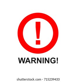 Warning Logo Vector Template Design