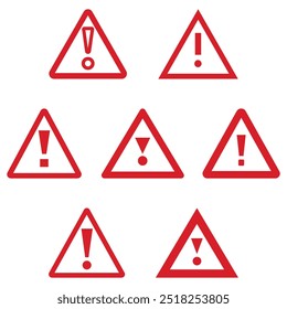 Warnmarkensymbol Haltepunkt Straßenelement Design.
