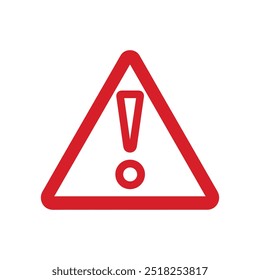 Warning mark icon stop point road element design.