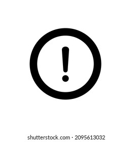 Warning mark illustration. Attention icon vector flat design style.