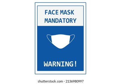  Warning Mask Mandatory poster for covid-19 and Other viruses