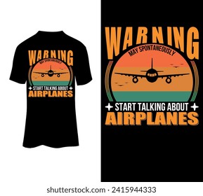 Die Warnung könnte spontan beginnen, über das T-Shirt-Vektordesign von Flugzeugen zu sprechen, das zum Verkauf angeboten wird.