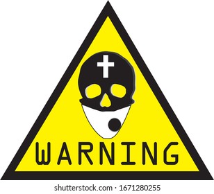 Warning medical symbol caution dangerous virus