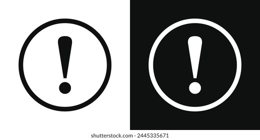 Warning Message and Exclamation Interface Icon Set. Caution Error and Important Alert Symbols.