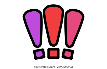 Warning , message exclamation mark icon. Attention, Symbol Caution Important Sign Isolated flat illustration