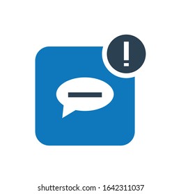 warning message glyph icon vector - ui icon vector 