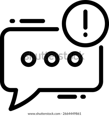 Warning Message Icon with Exclamation Point
