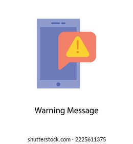 Warning Message vector Flat  Icons. Simple stock illustration