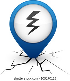 icono moderno de advertencia. Ilustración vectorial.