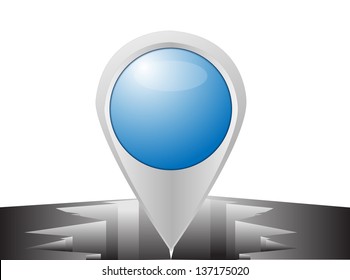 warning modern icon. Vector illustration.