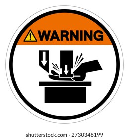 Warning Moving Blade and Toling Symbol Sign,Vector Illustration, Isolated On White Background Label.EPS10