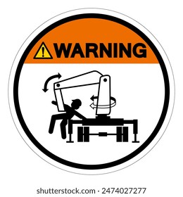 Warning Moving Machinery Symbol Sign, Vector Illustration, Isolate On White Background Label .EPS10