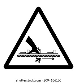 Warning Moving Part Cause Injury Symbol, Vector Illustration, Isolate On White Background Label. EPS10