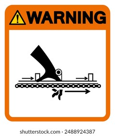 Warning Moving Part Cause Injury Hazard Symbol Sign, Vector Illustration, Isolate On White Background Label .EPS10
