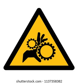 Warning Moving Parts Symbol, Vector Illustration, Isolate On White Background Label. EPS10