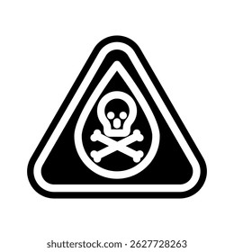 aviso próximo de água contaminada ícone de poluição química vetor. aviso próximo de água contaminada sinal de poluição química. símbolo isolado ilustração