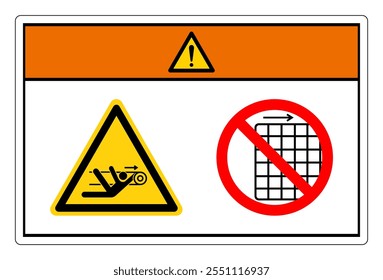 Advertência Nip Hazard Não remover o símbolo de guarda, Ilustração de vetor, Isolar no fundo branco etiqueta .EPS10