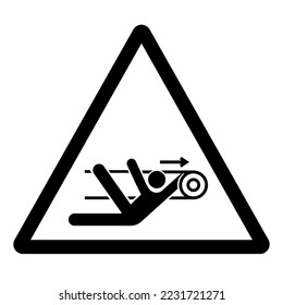 Warning Nip Hazard Symbol Sign ,Vector Illustration, Isolate On White Background Label. EPS10