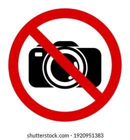 Warning no camera sign and symbol graphic design vector illustration