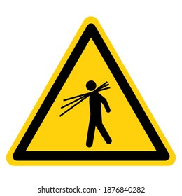 Warning No Carrying Symbol Sign, Vector Illustration, Isolate On White Background Label .EPS10