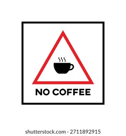 Advertencia No hay señal de advertencia de café