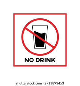 Warning No Drinking Prohibition Signage