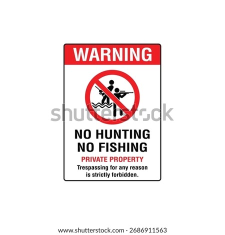 Warning No Lifeguard On Duty Warning Sign Vertical Vector Illustration for Unsupervised Water Safety.