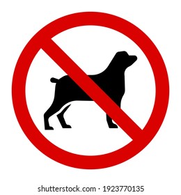 Warning no pet sign and symbol graphic design vector illustration