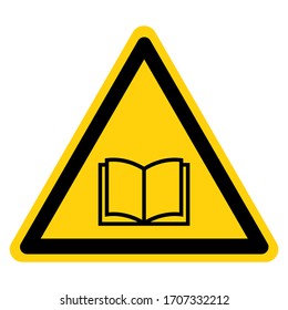 Advertencia De No Leer Un Signo De Libro,Ilustración De Vector, Aislar En Etiqueta De Fondo Blanco. EPS10