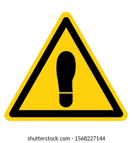 Warning No Step Symbol Sign, Vector Illustration, Isolate On White Background Label .EPS10