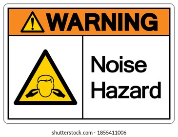 Warning Noise Hazard Symbol Sign, Vector Illustration, Isolate On White Background Label. EPS10
